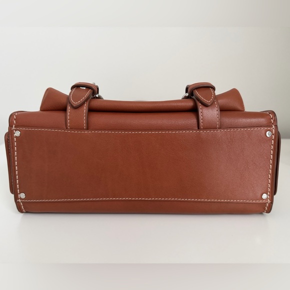 Coach Western Tabby Bag Silver/Burnished Amber Full Grain Leather Suede - Picture 6 of 10